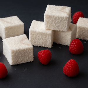 Raspberry Coconut Ripple Marshmallows